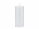 Pilier bougie, mat, blanc, 15 x 6 cm