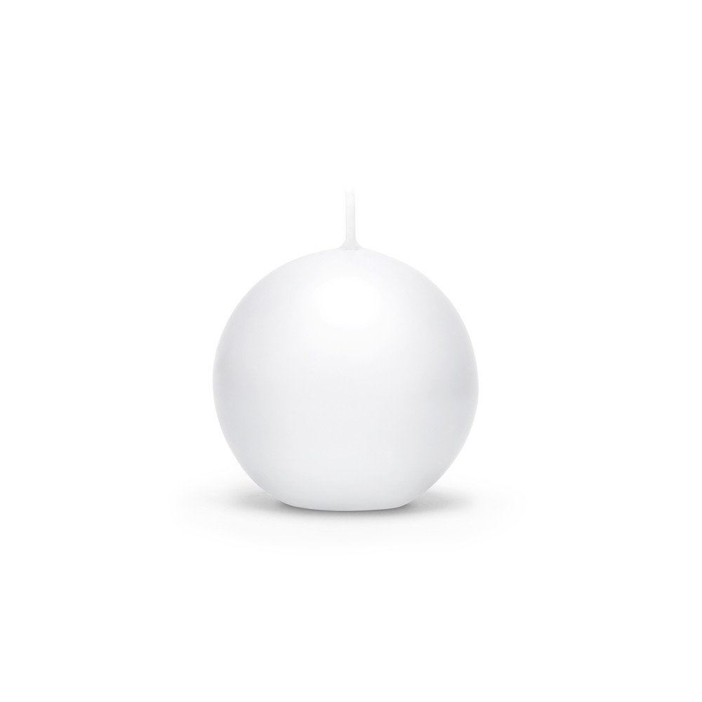 Bougie Sphère mate, blanche, 8cm