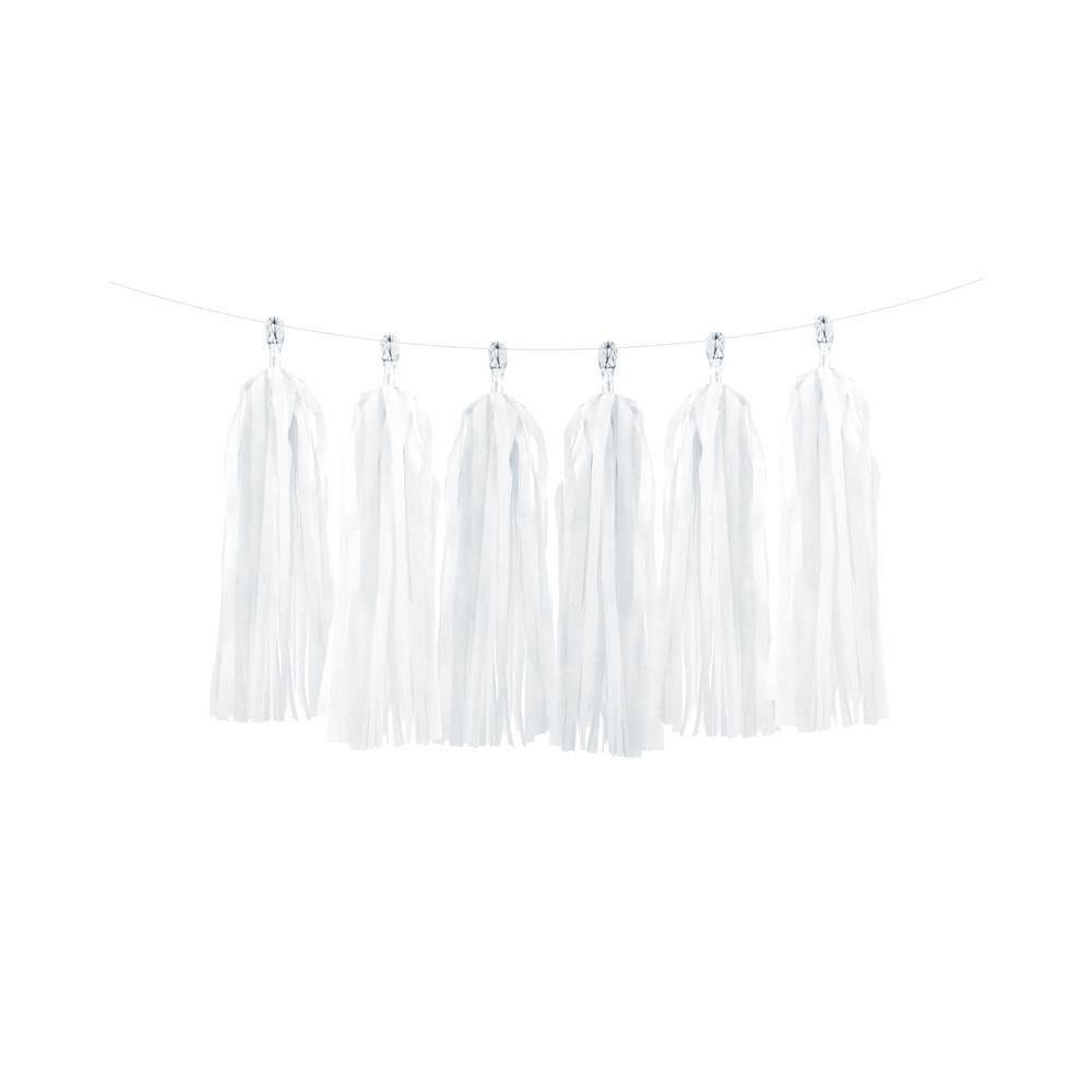 Guirlande de pompon, blanche