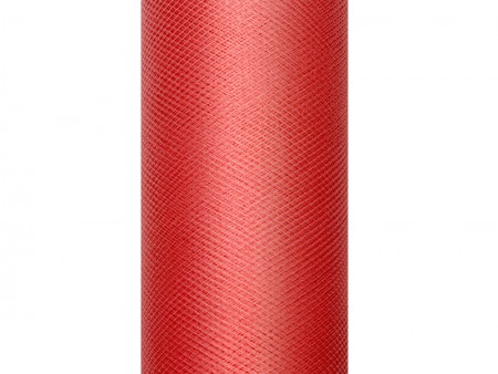 Tulle uni, rouge, 0.15 x 9m