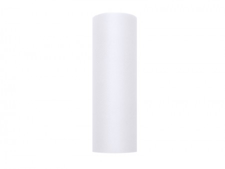 Tulle uni, blanc, 0,15 x 9m