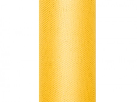 Tulle uni, jaune, 0.15 x 9m
