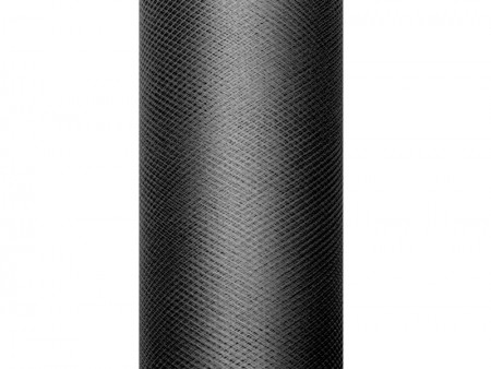 Tulle uni, noir, 0.15 x 9m
