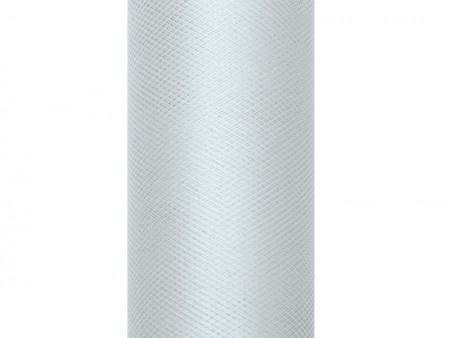 Tulle uni, gris, 0,15 x 9m