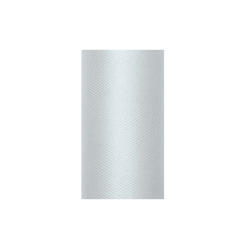 Tulle uni, gris, 0,15 x 9m