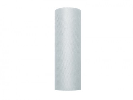 Tulle uni, gris, 0,15 x 9m