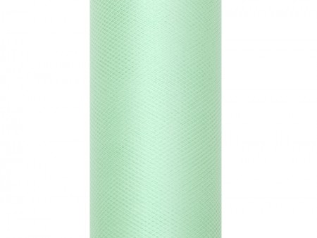 Tulle uni, menthe, 0,15 x 9m