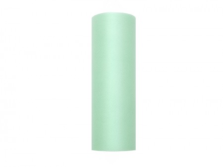 Tulle uni, menthe, 0,15 x 9m