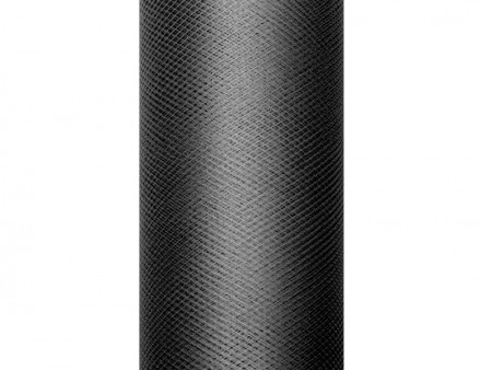 Tulle uni, noir, 0,3 x 9m