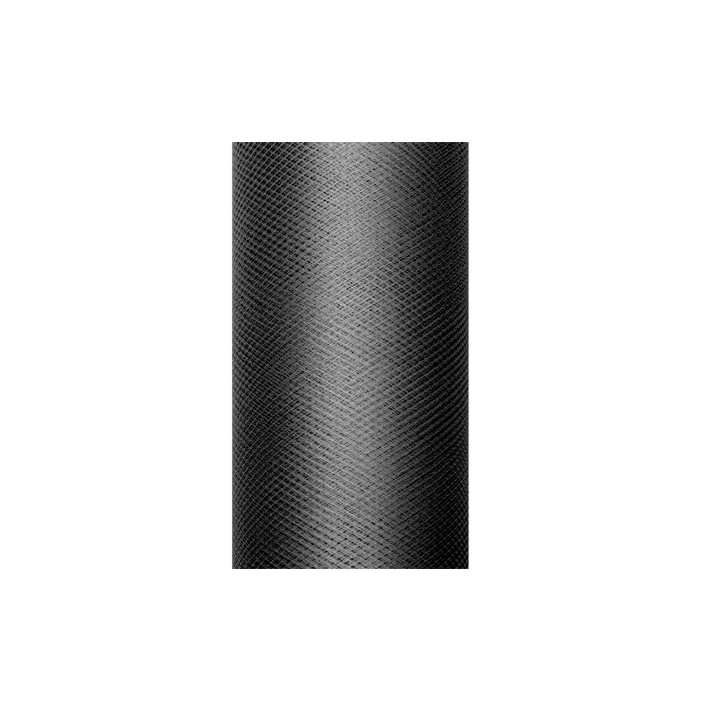 Tulle uni, noir, 0,3 x 9m