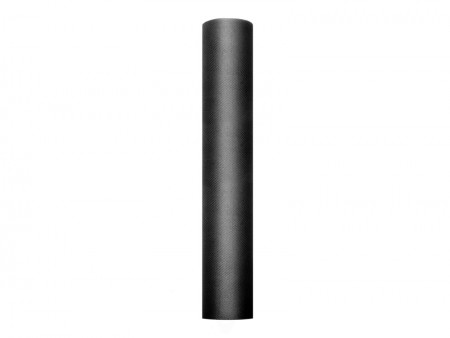 Tulle uni, noir, 0,3 x 9m