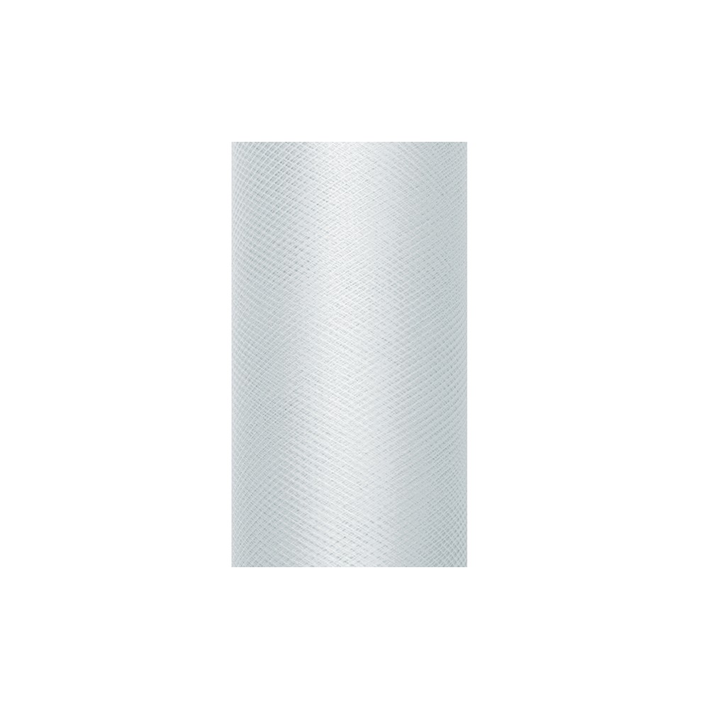 Tulle uni, gris, 0,30 x 9m