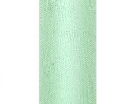 Tulle uni, menthe, 0,3 x 9m