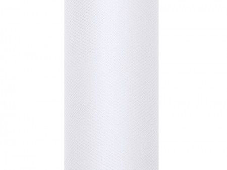 Tulle uni, blanc, 0,8 x 9m