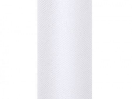 Tulle uni, blanc, 0,08 x 20m