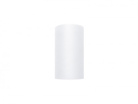 Tulle uni, blanc, 0,08 x 20m