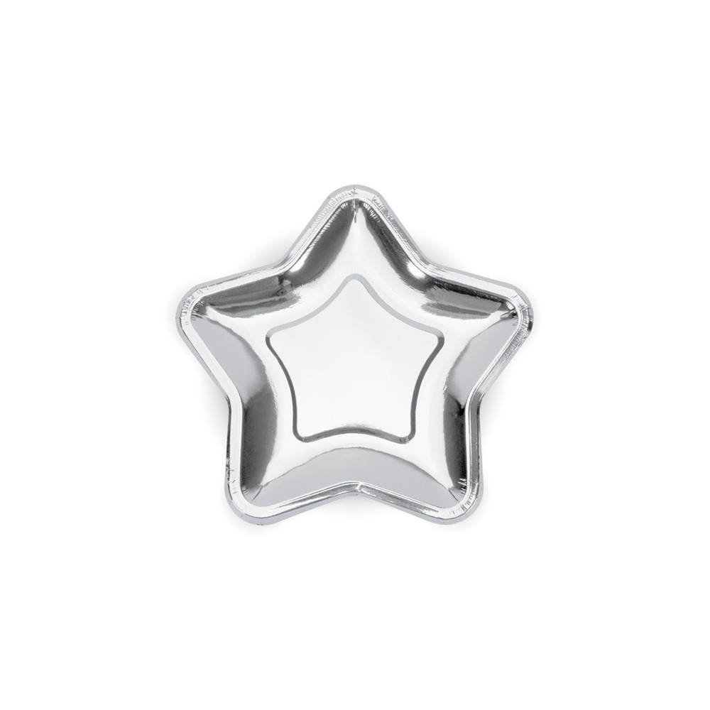 Assiettes Étoiles, argent, 18cm