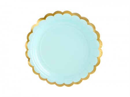 Assiettes, vert menthe, 18 cm