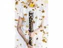 Canon à confettis avec étoiles, 80 cm, or