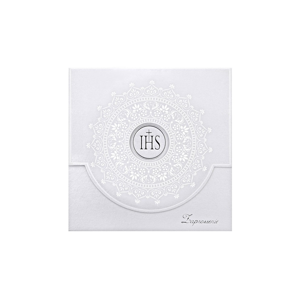 Invitations à la communion avec ornement, blanc