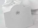 Invitations à la communion avec ornement, blanc