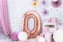 Ballon en aluminium Chiffre ''0'', 86cm, or rose