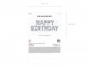 Ballon Mylar Happy Birthday, 340x35cm, argenté