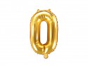 Ballon Mylar Chiffre ''0'', 35cm, doré