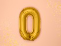 Ballon Mylar Chiffre ''0'', 35cm, doré