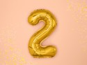 Ballon Mylar Chiffre ''2'', 35cm, doré