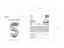 Ballon Mylar Numeral ''5'', 35cm, argenté