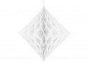 Diamant en papier de soie, blanc, 30 cm