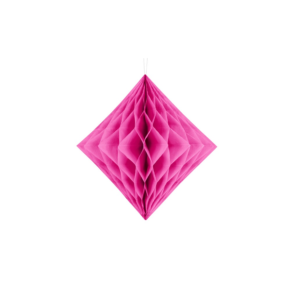 Diamant en papier de soie, rose foncé, 20cm