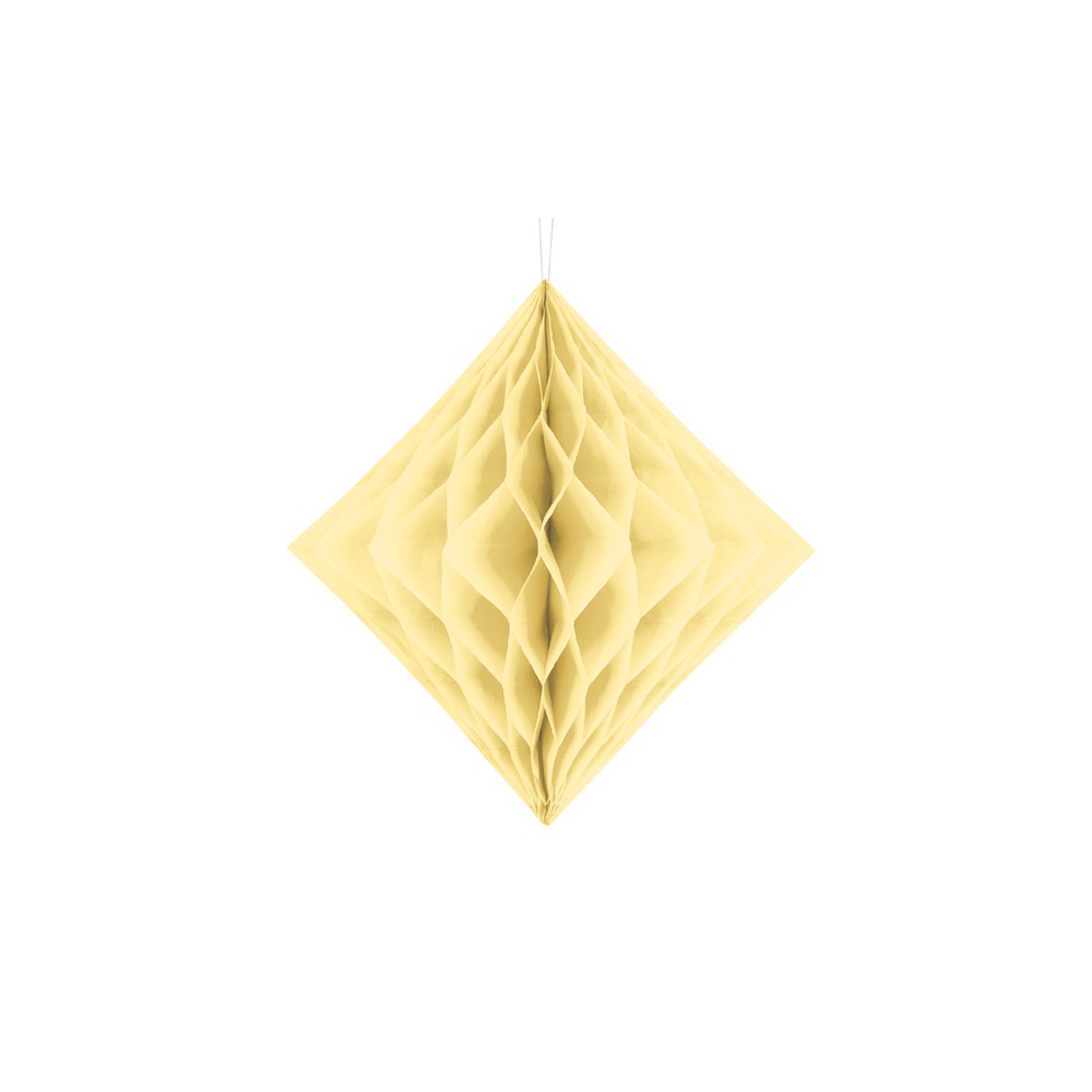 Diamant en papier de soie, crème, 30 cm