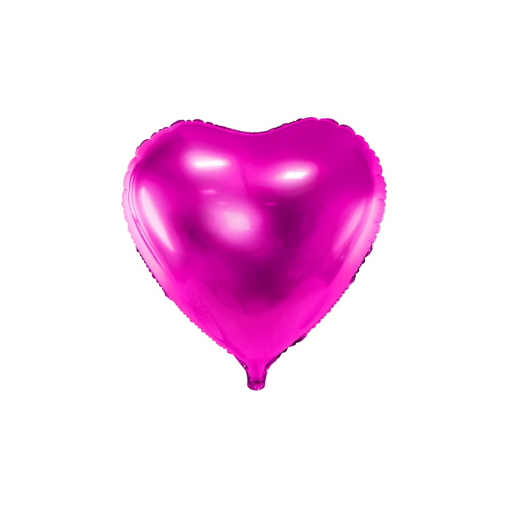 Ballon Mylar Coeur, 45cm, rose foncé