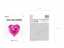 Ballon Mylar Coeur, 45cm, rose foncé