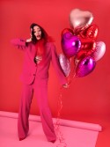 Ballon Mylar Coeur, 45cm, rose foncé
