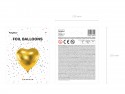 Ballon Mylar Coeur, 45cm, or