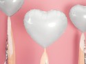 Ballon Mylar Coeur, 45cm, blanc