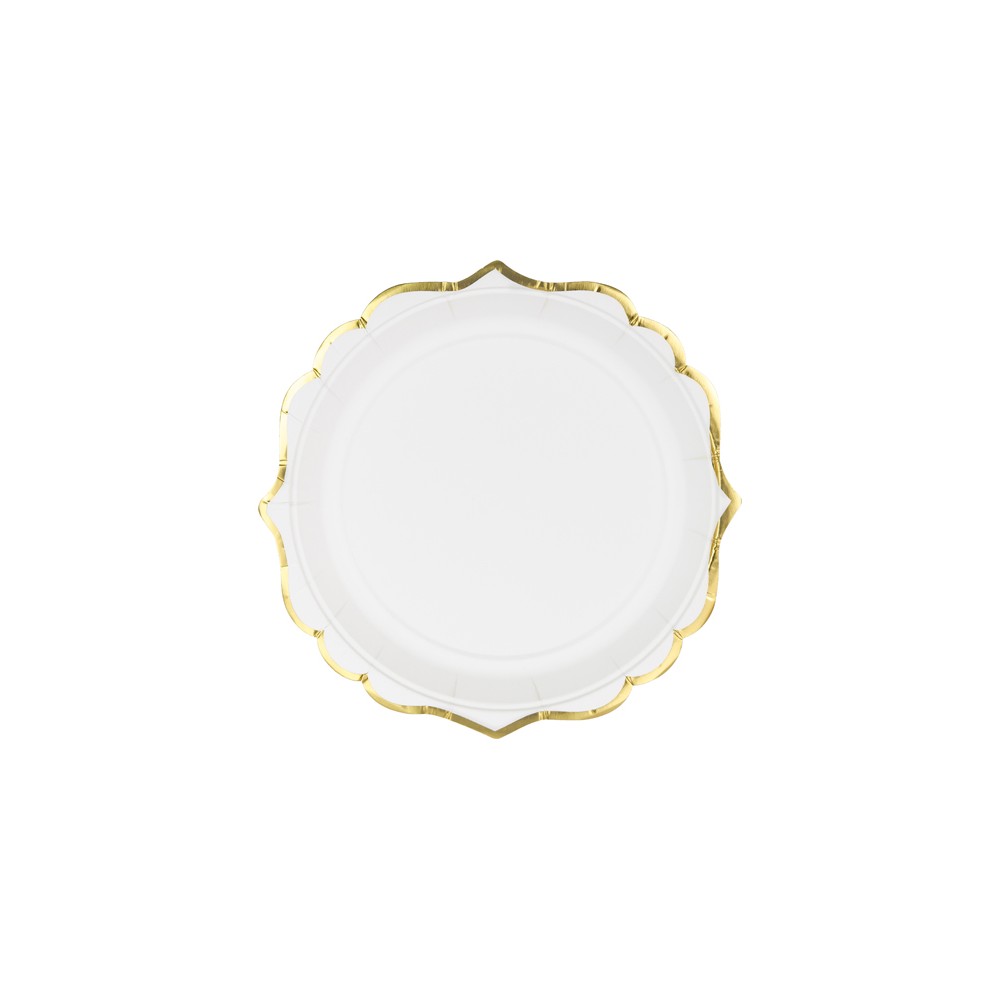 Assiettes en papier, blancs, 18,5 cm