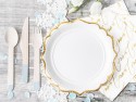 Assiettes en papier, blancs, 18,5 cm