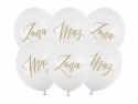 Ballons 30 cm, Femme, Mari, Blanc pur pastel