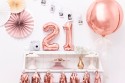Ballon Mylar Chiffre ''1'', 35cm, or rose