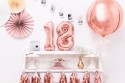Ballon Mylar Chiffre ''1'', 35cm, or rose