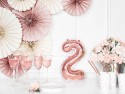 Ballon Mylar Chiffre ''2'', 35cm, or rose
