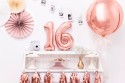 Ballon Mylar Chiffre ''6'', 35cm, or rose