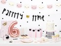 Ballon Mylar Chiffre ''6'', 35cm, or rose