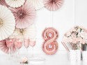 Ballon Mylar Numeral 8'', 35cm, or rose