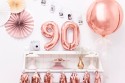 Ballon Mylar Chiffre ''9'', 35cm, or rose