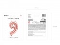 Ballon Mylar Chiffre ''9'', 35cm, or rose